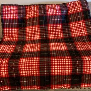 Woolrich Red and Black Plaid Lap Blanket Super Soft Both Sides 60x50